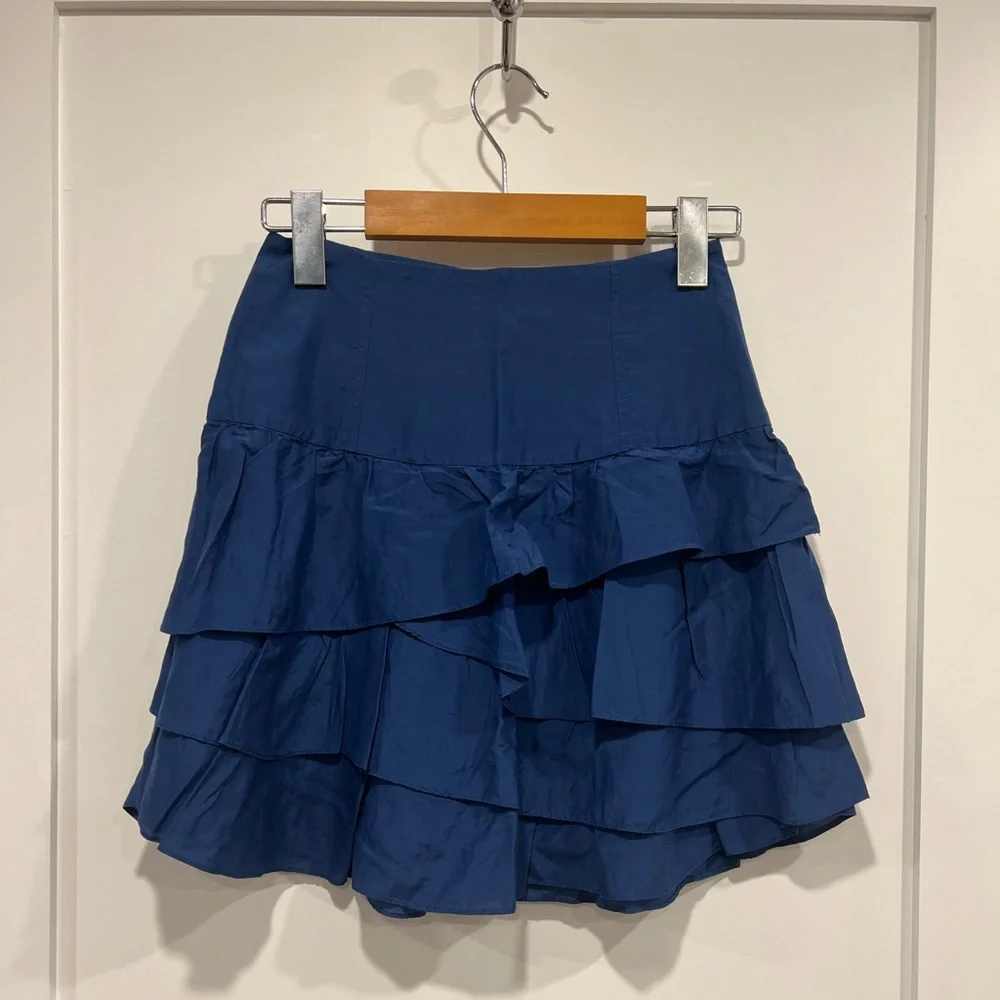 Talula Navy Layered Mini Skirt - Picture 6 of 9